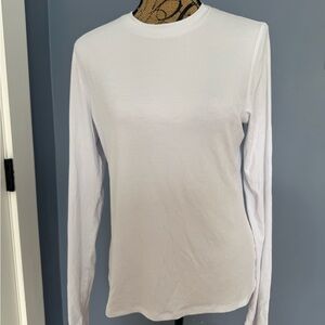 LNA White Long Sleeve Tee